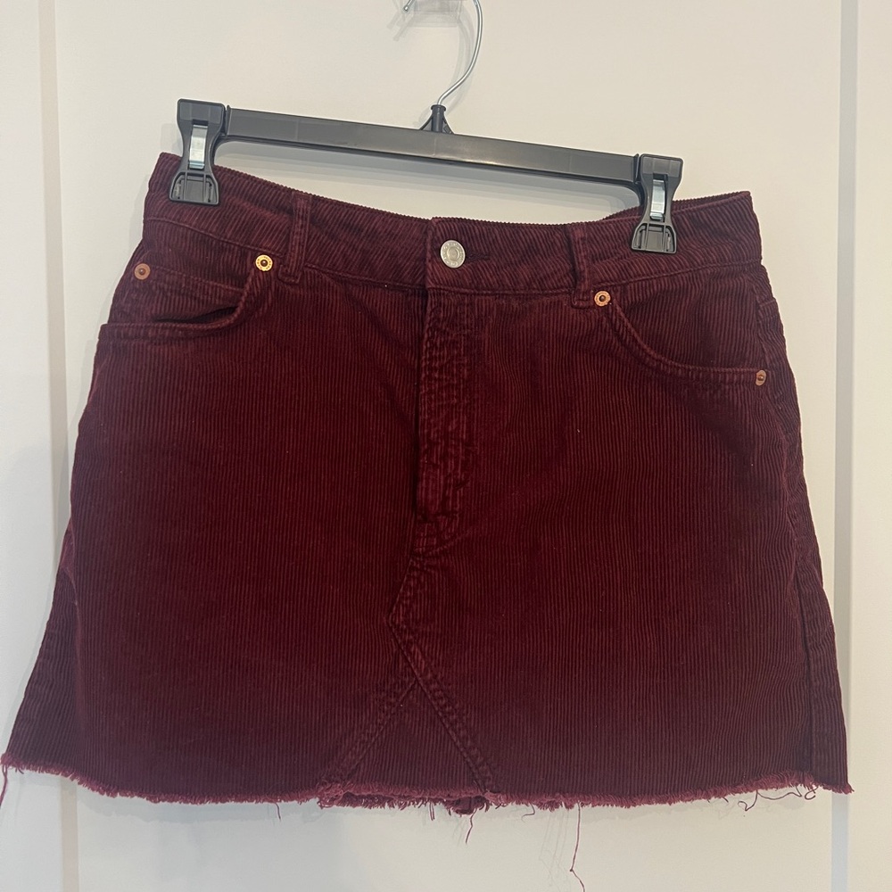 Topshop Red A-Line Mini Skirt Casual